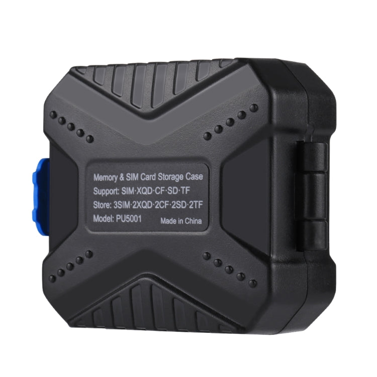 PULUZ 11 in 1 Memory Card Case for 3SIM + 2XQD + 2CF + 2TF + 2SD Card, 11 in 1