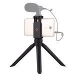PULUZ Pocket Mini Plastic Tripod Mount with Phone Clamp for Smartphones, Plastic Tripod (Black)