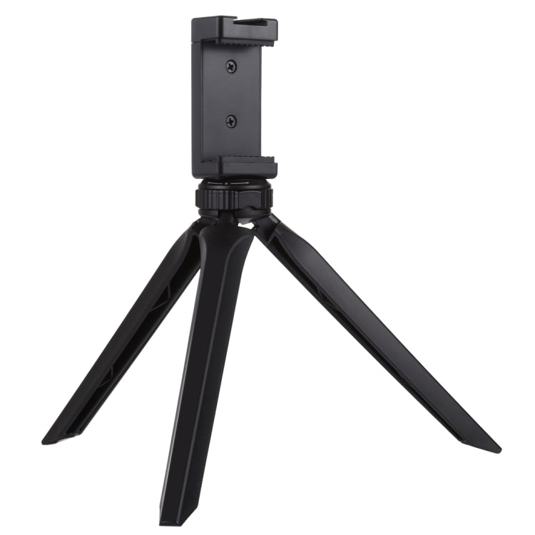 PULUZ Pocket Mini Plastic Tripod Mount with Phone Clamp for Smartphones, Plastic Tripod (Black)