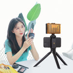 PULUZ Pocket Mini Plastic Tripod Mount with Phone Clamp for Smartphones, Plastic Tripod (Black)