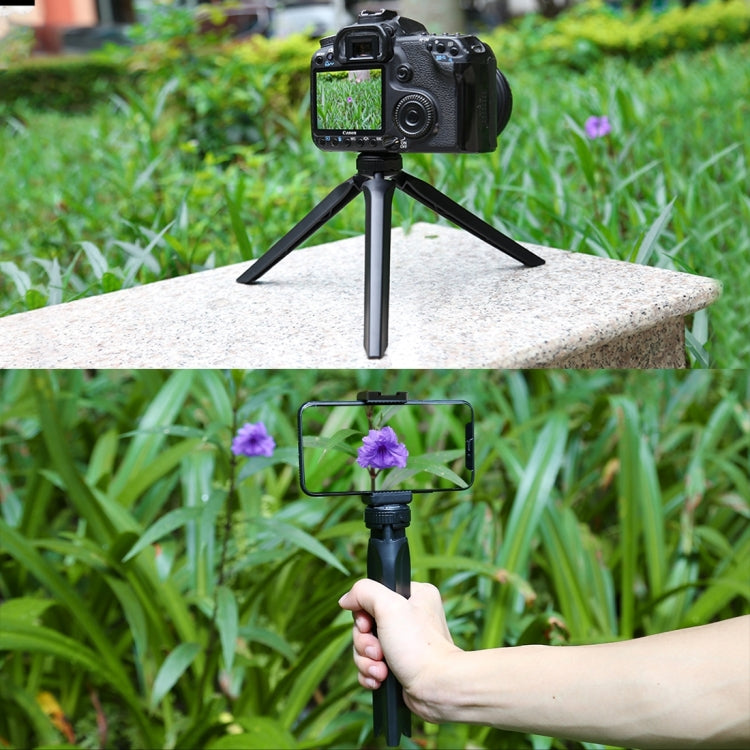 PULUZ Pocket Mini Plastic Tripod Mount with Phone Clamp for Smartphones, Plastic Tripod (Black)