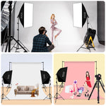 PULUZ 50x70cm Studio Softbox + 2m Tripod Mount + Single E27 30W 5700K White Light LED Bulb Photography Kit, Single Bulb EU Plug, Single Bulb US Plug
