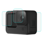 PULUZ for GoPro HERO12 Black /11 Black /10 Black /9 Black Lens + LCD Display 9H 2.5D Tempered Glass Film, For GoPro HERO9 Black