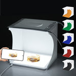 PULUZ Mini LED Photography Shadowless Light Lamp Panel Pad + Studio Shooting Tent Box, Acrylic Material, 20cm x 20cm Effective Area, 20cm(2 LED) + Shadowless Light