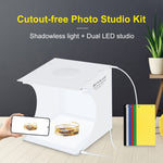 PULUZ Mini LED Photography Shadowless Light Lamp Panel Pad + Studio Shooting Tent Box, Acrylic Material, 20cm x 20cm Effective Area, 20cm(2 LED) + Shadowless Light