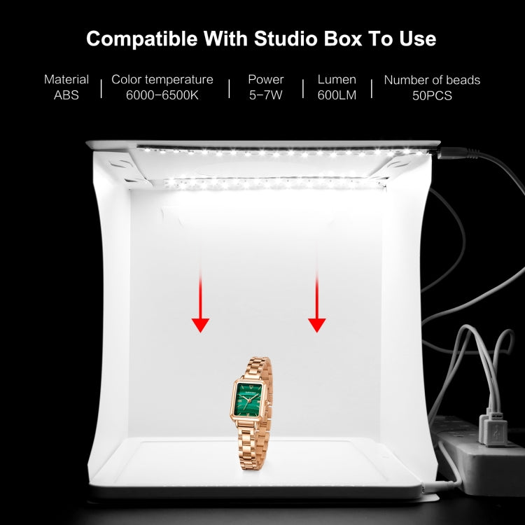 PULUZ Mini LED Photography Shadowless Light Lamp Panel Pad + Studio Shooting Tent Box, Acrylic Material, 20cm x 20cm Effective Area, 20cm(2 LED) + Shadowless Light