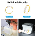 PULUZ Mini LED Photography Shadowless Light Lamp Panel Pad + Studio Shooting Tent Box, Acrylic Material, 20cm x 20cm Effective Area, 20cm(2 LED) + Shadowless Light