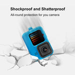 PULUZ for GoPro HERO12 Black /11 Black /10 Black /9 Black Silicone Protective Case Cover with Wrist Strap & Lens Cover, For GoPro HERO9 Black