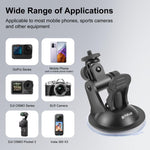 PULUZ Car Suction Cup Mount with Screw & Tripod Mount Adapter & Storage Bag for GoPro, Insta360, DJI and Other Action Cameras, Sucker Mount