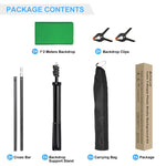 PULUZ 1x2m T-Shape Photo Studio Background Support Stand Backdrop Crossbar Bracket Kit with Clips, 1 x 2m Bracket Kit