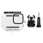 Boîtier étanche PULUZ 60 m avec boucle, fixation basique et vis pour GoPro HERO13 Black /12 Black /11 Black /10 Black /9 Black, et pour GoPro HERO9 Black.