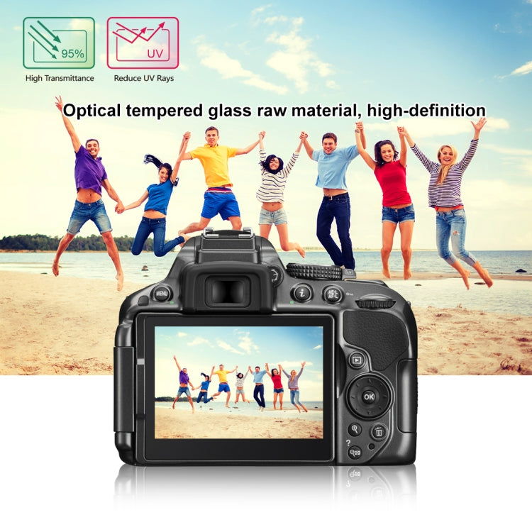 PULUZ 2.5D 9H Tempered Glass Film for Nikon D5300, Compatible with Nikon D5300 / D5500 / D5600, Pentax K-1 / K-1 Mark II, For Nikon D5300