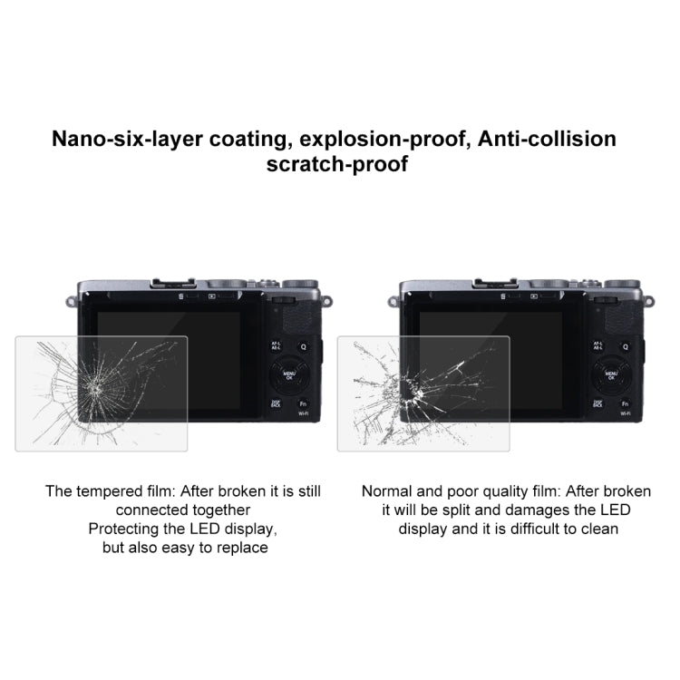 PULUZ 2.5D 9H Tempered Glass Film for Fujifilm X-70, Compatible with Fujifilm X-70, Leica M10, X-70 Protector