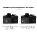 PULUZ 2.5D 9H Tempered Glass Film for Olympus EM10 / II / III / OM-D / EM-1/ II / III / E-P5 / E-PL7 / E-PL8 / 8 / 9 EM5 II / PEN-F / EM1X, Nikon 1V3, Panasonic GF6 / G99 / GX7III GX8 / GH3, Fujifilm X-H1, For Olympus EM10 / EM10-2