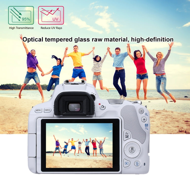 PULUZ 2.5D 9H Tempered Glass Film for Canon EOS 200D / 200D II, Compatible with Canon KISS X9 / EOS Rebel SL2, Panasonic S1H, For Canon 200D