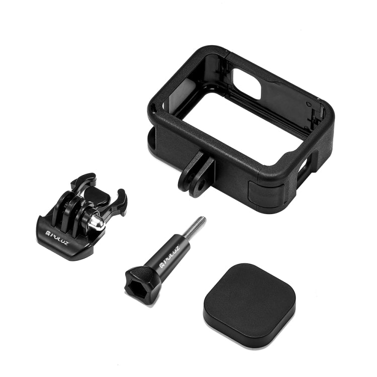 PULUZ Chargeable PA Frame Mount Cage with Cold Shoe Base Slot for GoPro HERO13 Black /12 Black /11 Black /11 Black Mini /10 Black /9 Black, Chargeable PA Frame Mount