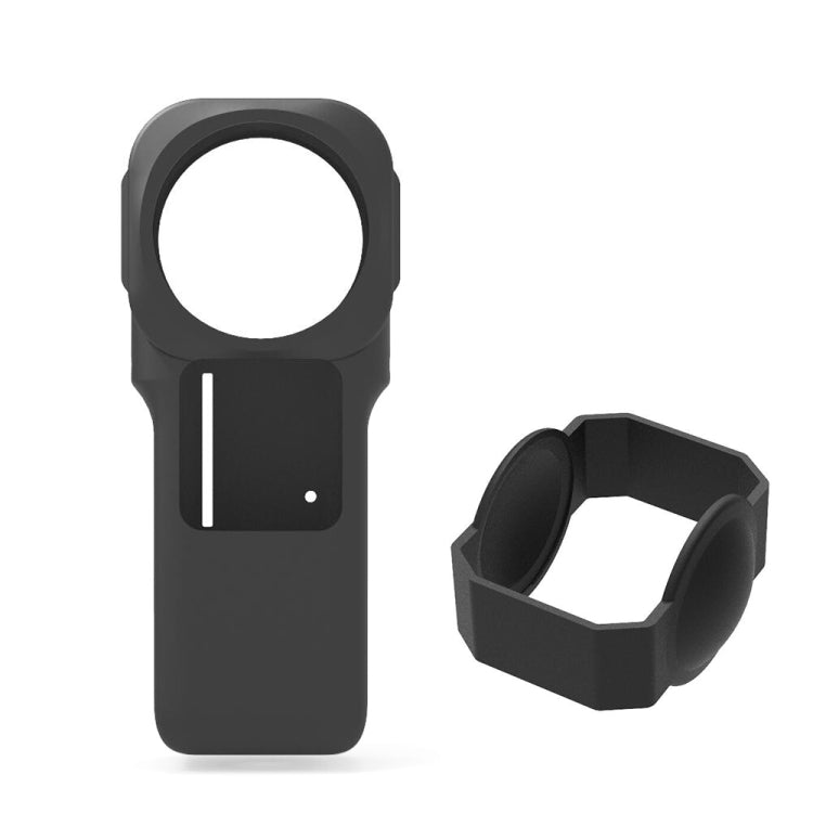 Étui de protection en silicone PULUZ avec cache-objectif pour Insta360 One RS 1 pouce 360 ​​Edition, étui en silicone (noir), étui en silicone (rouge)