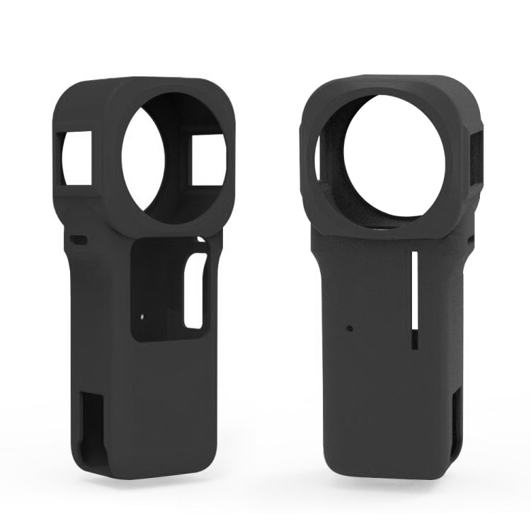 Étui de protection en silicone PULUZ avec cache-objectif pour Insta360 One RS 1 pouce 360 ​​Edition, étui en silicone (noir), étui en silicone (rouge)