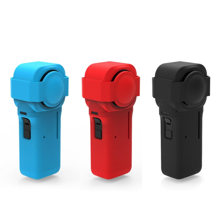 Étui de protection en silicone PULUZ avec cache-objectif pour Insta360 One RS 1 pouce 360 ​​Edition, étui en silicone (noir), étui en silicone (rouge)