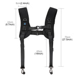PULUZ Quick Release Double Shoulder Harness Soft Pad Decompression Foam Strap Belt for DSLR Digital Cameras, Double Shoulder