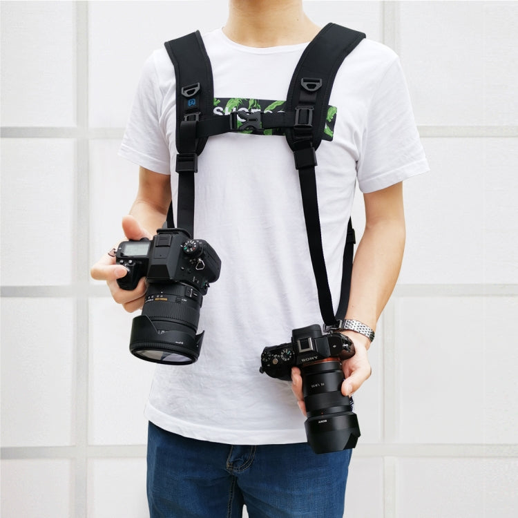 PULUZ Quick Release Double Shoulder Harness Soft Pad Decompression Foam Strap Belt for DSLR Digital Cameras, Double Shoulder