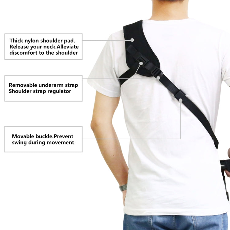 PULUZ Quick Release Anti-Slip Soft Pad Nylon Breathable Curved Camera Strap with Metal Hook for SLR / DSLR Cameras, Curved Strap