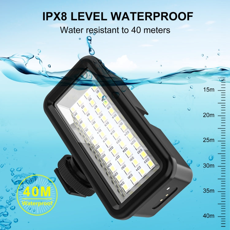 PULUZ 40 LEDs 40m Diving Waterproof Fill Light Camera Video Photo Studio Light, 40 LEDs