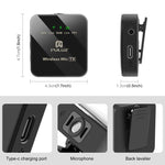 ميكروفون لافالير لاسلكي PULUZ لهواتف iPhone / iPad، مستقبل 8 دبابيس، 8 دبابيس 1 إرسال + 1 استقبال