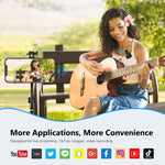 ميكروفون لافالير لاسلكي PULUZ لهواتف iPhone / iPad، مستقبل 8 دبابيس، 8 دبابيس 1 إرسال + 1 استقبال