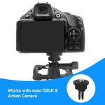 PULUZ 1/4 inch Screw Adjustable ABS Action Camera Tripod Adapter, ABS Camera Adapter