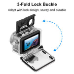 For DJI Osmo Action 5 Pro / 3 / 4 PULUZ 60m Underwater Waterproof Housing Diving Case with Cold Shoe & Buckle Basic Mount & Screw, For DJI Osmo Action 3 / 4 Waterproof Case