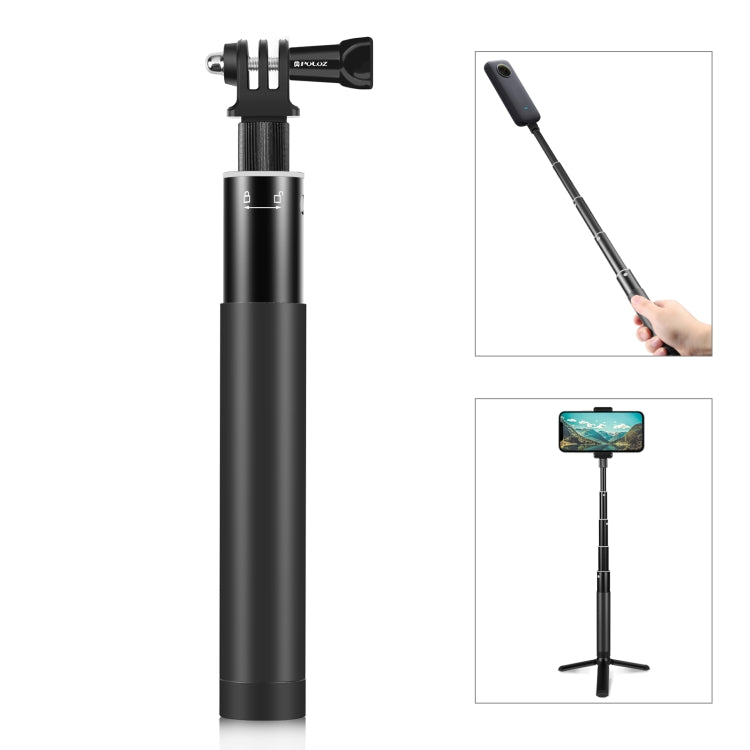 PULUZ 73.5cm Metal Selfie Stick Monopod with Invisible Adapter Base & Screw for Insta360 One RS / X2 / X3 / DJI Osmo 360, 70cm Monopod