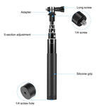 PULUZ 73.5cm Metal Selfie Stick Monopod with Invisible Adapter Base & Screw for Insta360 One RS / X2 / X3 / DJI Osmo 360, 70cm Monopod