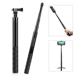 Perche à selfie monopode en métal PULUZ de 110 cm avec base adaptatrice invisible et vis pour Insta360 One RS / X2 / X3 / X4 / DJI Osmo 360, monopode de 110 cm