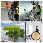 PULUZ Motorcycle Dualheads Crab Clamp Handlebar Fixed Mount for GoPro and Other Action Cameras