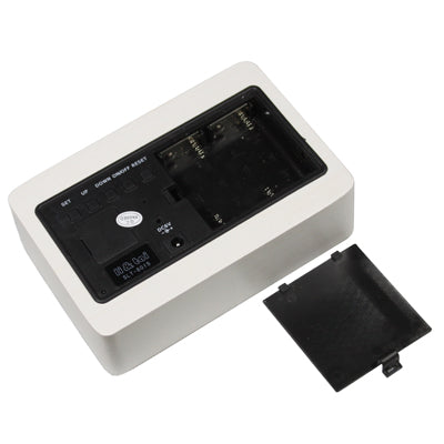 3 in 1 Wooden Clock (Alternately display time, month & date and temperature), White, 3 in 1 Wooden Clock