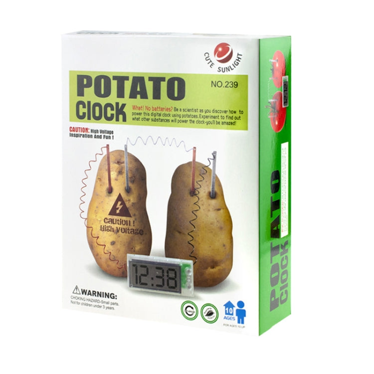 DIY Novel Green Science Potato Digital Clock Educational Kit with 2 inch LCD Screen (Potato NOT Included), Potato Digital Clock