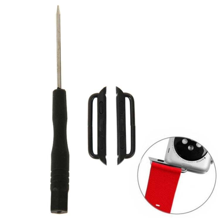 2 PCS for Apple Watch 38mm Metal Strap Connector Metal Buckle with Screwdrivers Tool