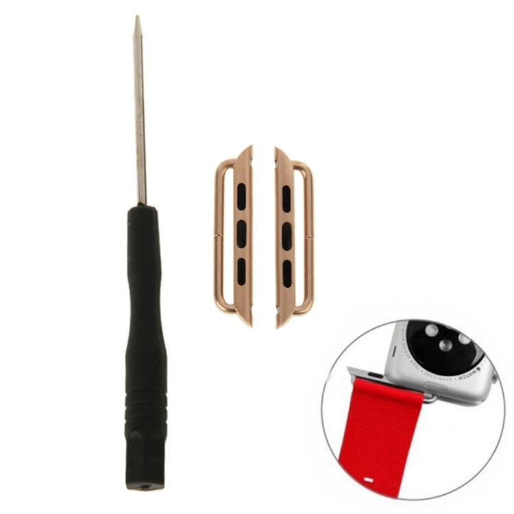 2 PCS for Apple Watch 38mm Metal Strap Connector Metal Buckle with Screwdrivers Tool