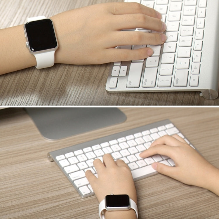 For Apple Watch Sport 42mm High-performance Longer Rubber Sport Watch Band with Pin-and-tuck Closure