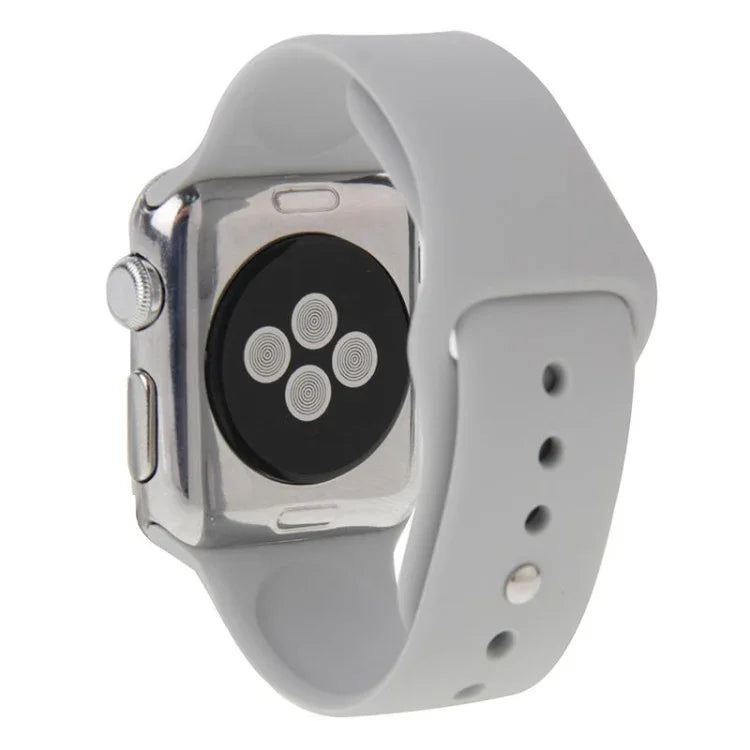 For Apple Watch Sport 42mm High-performance Longer Rubber Sport Watch Band with Pin-and-tuck Closure