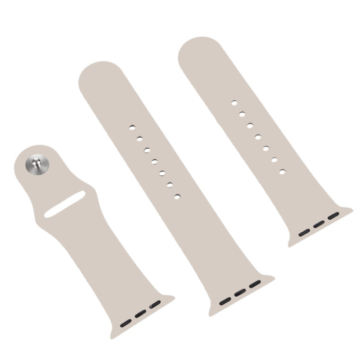 For Apple Watch Series 10 42mm / 9&8&7 41mm / SE 3&SE 2&6&SE&5&4 40mm / 3&2&1 38mm 3 in 1 Rubber Watch Band with Pin Buckle, For Apple Watch Series 9&8&7 41mm / SE 3&SE 2&6&SE&5&4 40mm