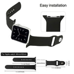 For Apple Watch Series 10 42mm / 9&8&7 41mm / SE 3&SE 2&6&SE&5&4 40mm / 3&2&1 38mm 3 in 1 Rubber Watch Band with Pin Buckle, For Apple Watch Series 9&8&7 41mm / SE 3&SE 2&6&SE&5&4 40mm