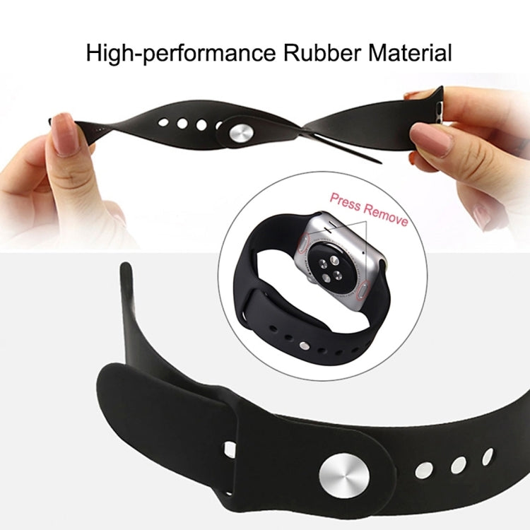 For Apple Watch Series 10 42mm / 9&8&7 41mm / SE 3&SE 2&6&SE&5&4 40mm / 3&2&1 38mm 3 in 1 Rubber Watch Band with Pin Buckle, For Apple Watch Series 9&8&7 41mm / SE 3&SE 2&6&SE&5&4 40mm