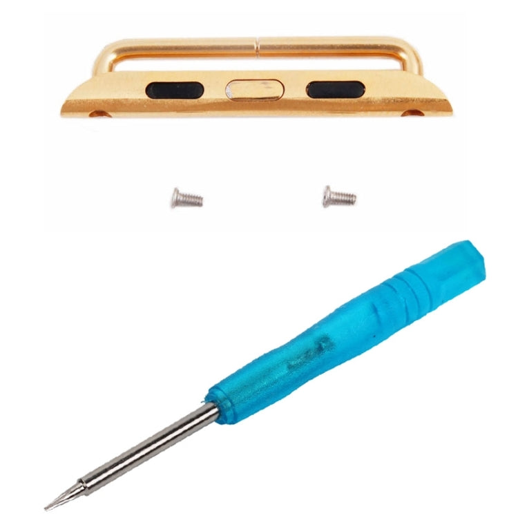 For Apple Watch 42 / 44 / 45mm Metal Strap Connector Metal Buckle, Pair