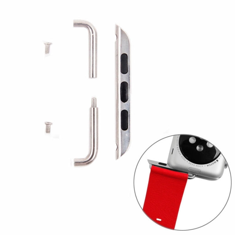 For Apple Watch 42 / 44 / 45mm Metal Strap Connector Metal Buckle, Pair