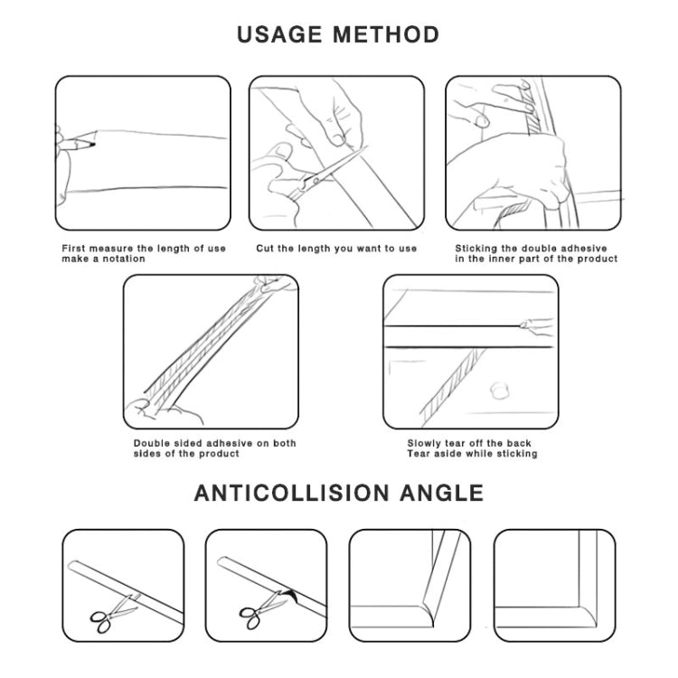 212cm Baby Edge Cushion Foam with Self-adhesive Tape, 212cm Light Green, 212cm Coffee, 212cm Pink, 212cm Gray, 212cm Yellowish Brown