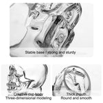 Crystal Skull Head Vodka Whiskey Shot Glass, Transparent