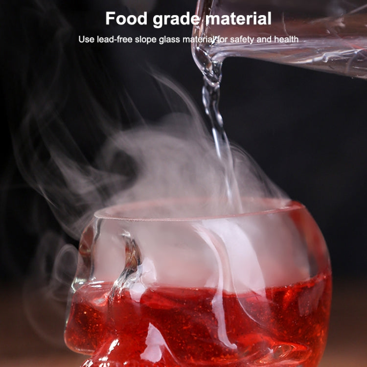 Crystal Skull Head Vodka Whiskey Shot Glass, Transparent