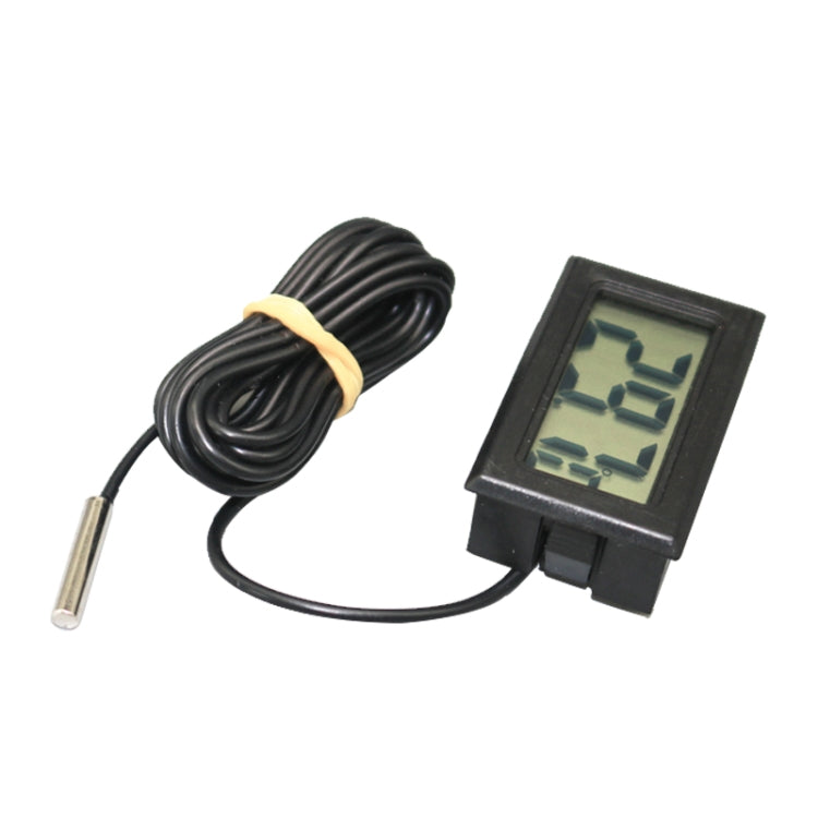 Mini LCD Digital Thermometer for Fridge Freezer, Insert Size 46mm x 26.6mm, Cable Length 1m, PT-2